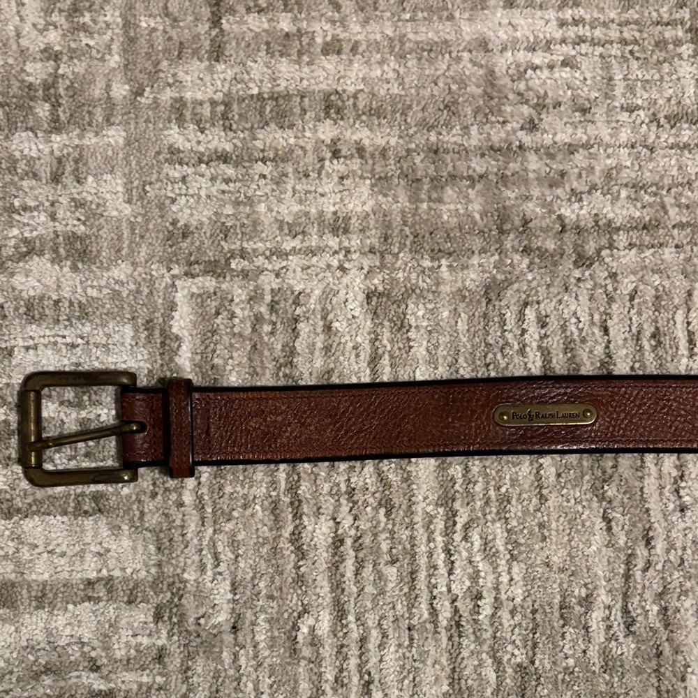 Ralph Lauren brown Leather Belt by Fossil
